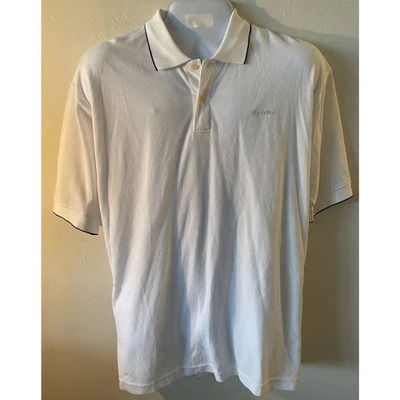 Polo de rendimiento Bolle de manga corta para hombre blanco grande nuevo con etiquetas pecho 50" original $48 Foto 1 de 4