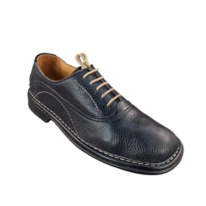 Mondo's Schuhe Herren Schwarz Leder Schnürschuhe Oxford Größe 40 Made In Italy - Bild 1 von 11