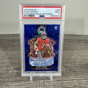 2024 Panini Mosaic - Bucky Irving Blue No Huddle Auto PSA 9 Rookie Bucs #385 - Bild 1 von 2