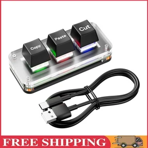 Klawiatura do gier RGB Przydatna 3-przyciskowa USB typu C do prac księgowych lub - Zdjęcie 1 z 11