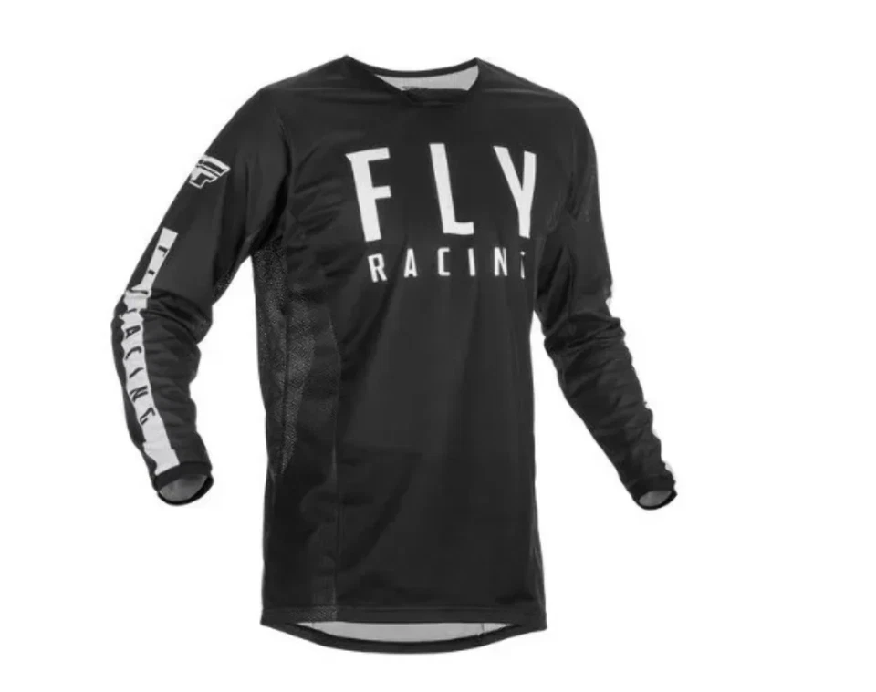 Fly Racing Kinetic Mesh Jersey - Black/White Size Small 375-310S - Image 1 of 1