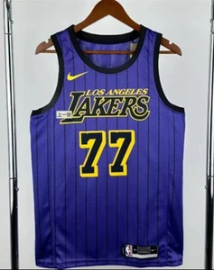 NBA Luka Doncic #77 Los Angeles Lakers Nike NWT Purple Pin Swingman Size 60 5XL! - Picture 1 of 3