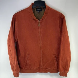 BRIXTON DILLINGER Bomber Cotton Jacket Rusty Red Men’s Sz XL - Picture 1 of 7