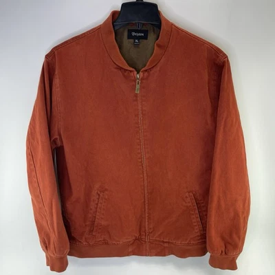 BRIXTON DILLINGER Bomber Cotton Jacket Rusty Red Men’s Sz XL - Image 1 of 4