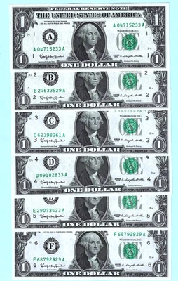 1963 $1 FEDERAL RESERVE NOTES ~ COMPLETE 12 NOTE DISTRICT SET ~ GEM UNCIRCULATED - Image 1 of 3