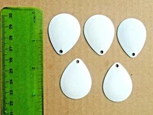 5ct WHITE #5 COLORADO Spinnerbait Blades Bass Fishing Spinnerbaits Lures Baits - Picture 1 of 5