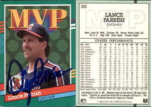 Lance Parrish Signed 1991 Donruss #388 Card California Angels Auto AU