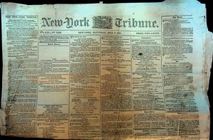 New York Tribune 6. Juli 1861 früher Bürgerkrieg General Patterson General Johnson - Bild 1 von 5