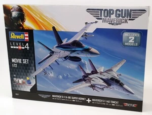 Revell 1/72 Scale Kit 05677 F/A-18E Super Hornet F-14D Tomcat Top Gun Maverick - Picture 1 of 2