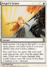 MTG-1x-Heavy Play, English-Angel's Grace-Time Spiral