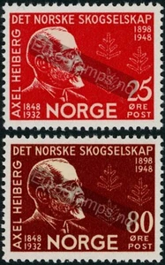 Norway 1948 (NK 372-73, MI 336-37, SC 292-93) Axel Heiberg - MNH - Picture 1 of 1
