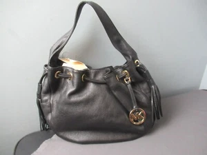 NWT Michael Kors Handbag - Marina - Hobo Style - Black - Leather - e4 eh - Picture 1 of 8