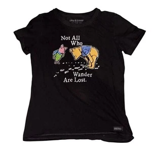 Life is Good Winnie Puuh Ferkel Nicht alle, die wandern sind verloren Grafik T-Shirt Disn - Bild 1 von 4