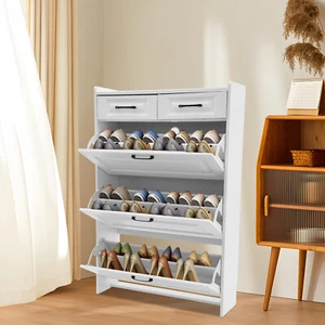 Schubladen Schuhschrank Freistehend Flip Schuh-Organizer Schrank Für 16-20 Paare - Bild 1 von 23