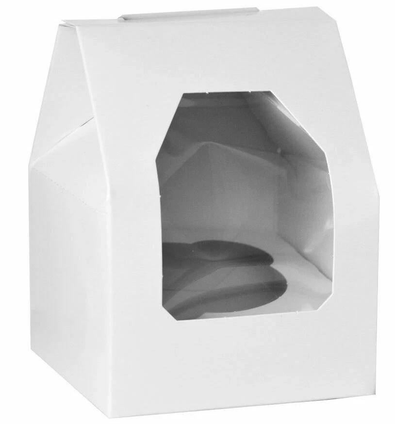 Windowed Cupcake Boxes Holds 1 Single Cup Cake with Removable Inserts - Image 1 of 1
