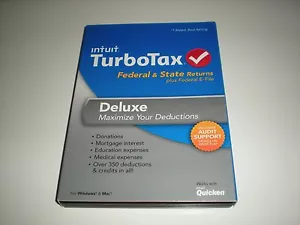 Turbotax 2013 Deluxe. Federal and State + Federal E-file. New in sealed box. - Picture 1 of 2