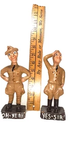 Erster Weltkrieg Comical USA Soldaten 7 Zoll vulkanisierter Gummi Sgt. & privat. SEHR SELTEN - Bild 1 von 24