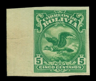 BOLIVIA 1928 Condor 5c gn Perkins Bacon PROOF on adopted design & Colour Sc# 189 - Image 1 of 2