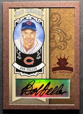 2005 Donruss Diamond Kings Bob Feller Auto Autograph Serial #'d /25 HOF