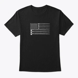 Fly Rod Fishing American Flag Fisher T-Shirt Made in the USA Size S to 5XL - Picture 1 of 1