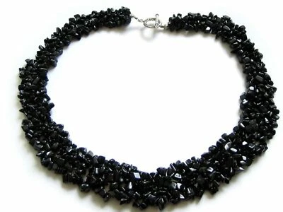 Hermosa Cadena De Fragmentos De Piedras Preciosas Onyx Multicapa - Imagen 1 de 2