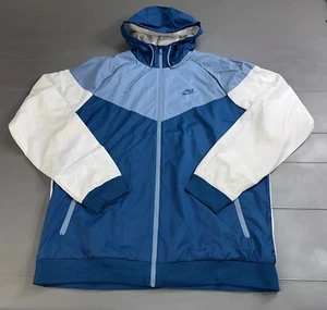 Neu mit Etikett Nike Windrunner Trainingsjacke Herren XL blau Kapuze gefüttert belüftet 727324-460 - Bild 1 von 12