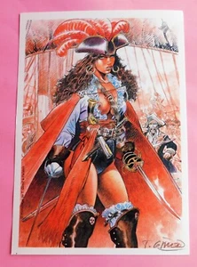 EX-LIBRIS. On a marché sur la bulle GIROD. Belle pirate. Format 15  x . 21 signé - Picture 1 of 1