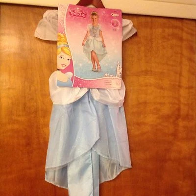 Disney Princess Cinderella Blue Dress Costume Gown Sparkles, Small 4-6X, NWT - Image 1 of 4
