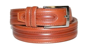Mens Leather Belt Waistband 120cm Tan - Picture 1 of 5