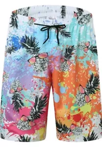 Men's Board Shorts Swimming Trunks, Quick Dry, Mesh Lining, Pineapple, Small 🍍 - Picture 1 of 7