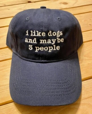 Мне нравятся собаки и, возможно, 3 человека темно-синий хлопок саржи крышка - Изображение 1 из 2