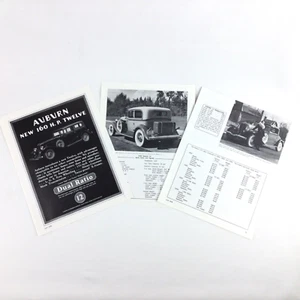 1932 Auburn 12 Classic Antique Car PRINT AD REPRODUCTION - 3 Pages - Picture 1 of 7