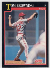 Tom Browning 1991 Score Baseball Base Common #229 Cincinnati Reds