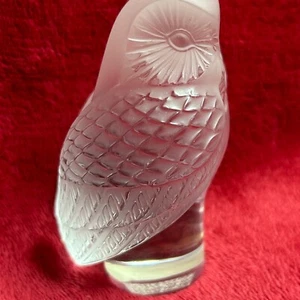 Lalique "Chouette" Owl paperweight with original label, pristine condition - Picture 1 of 7