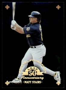1998 Leaf Fractal Foundations Matt Stairs 3399/3999 Oakland Athletics #25 - Picture 1 of 2