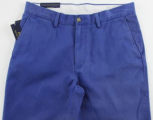 Pantalones chinos deportivos de sarga azul marino POLO RALPH LAUREN para hombre etiquetados 34x34 nuevos con etiquetas - Imagen 1 de 5