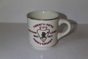 Oratam Lodge 484 Twenty-Fifth Anniversary 1952-1977 8 oz Ceramic Coffee Mug - Picture 1 of 8
