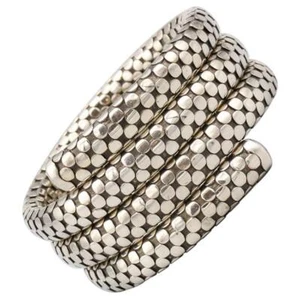 John Hardy Sterling Silver Dot Coil Bracelet - Picture 1 of 8