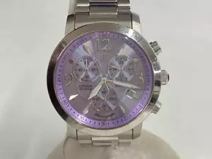 CITIZEN xC H500-T011896 Eco Drive Chronograph Purple Dial Solar Used Watch - Picture 1 of 8