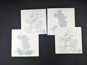 2 Walt Disney Mickey Mouse Animation Zeichnung Sonderedition AT&T Mitglieder 5X5 - Bild 1 von 3