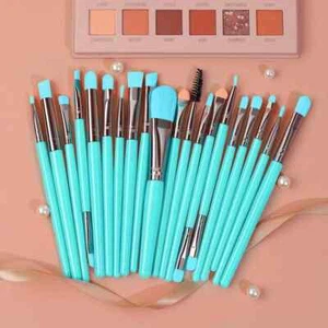 20pcs Fluorescent Color Makeup Brush Set Professional For Eyeshadow Eyeliner Eye - Picture 1 of 10