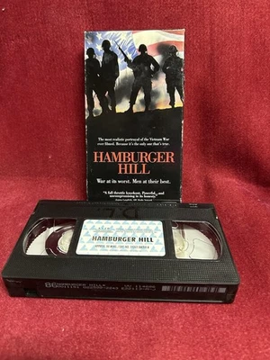 Hamburger Hill 1987 VHS Movie War Action 1994 Renewed Paramount Avid Live Home Foto 1 de 2