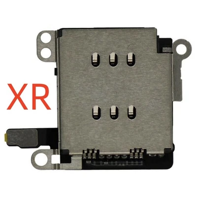 Black Dual SIM Card Reader Slot Socket Borad Flex Cable For Apple iPhone XR - Image 1 of 4