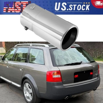 Stainless Steel Rear Exhaust Pipe Tail Muffler Tip For Audi Allroad Quattro Foto 1 de 4