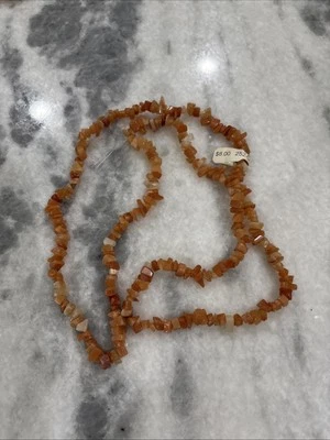 Carnelian Agate Chip Beads 34 inch strand all natural - Image 1 of 2