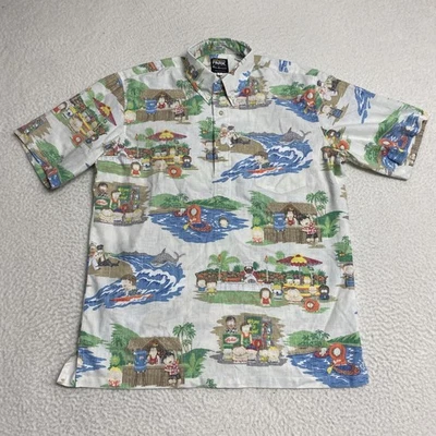 Reyn Spooner South Park Shirt Mens Large White Aloha Hawaiian Button Down - Image 1 of 4