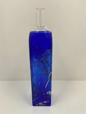 Kosta Boda Atelier Bertil Vallien Square Bottle Vase 11 in Signed - Image 1 of 4