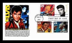 DR JIM STAMPS US COVER ELVIS PRESLEY MUSIC ICONS FDC COMBO PANDA CACHET - Picture 1 of 2