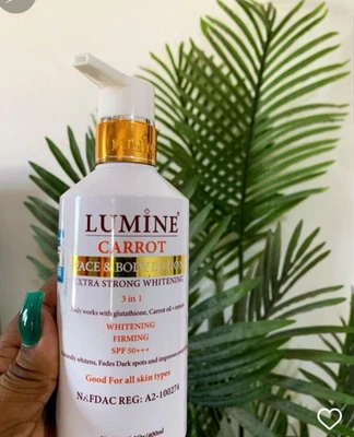 Loción reafirmante brillante facial y corporal Lumine Zanahoria original 400 ml Foto 1 de 3