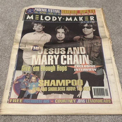Melody Maker July 1994 Jesus & Mary Chain Cover. Shampoo Suede Split - Image 1 of 3